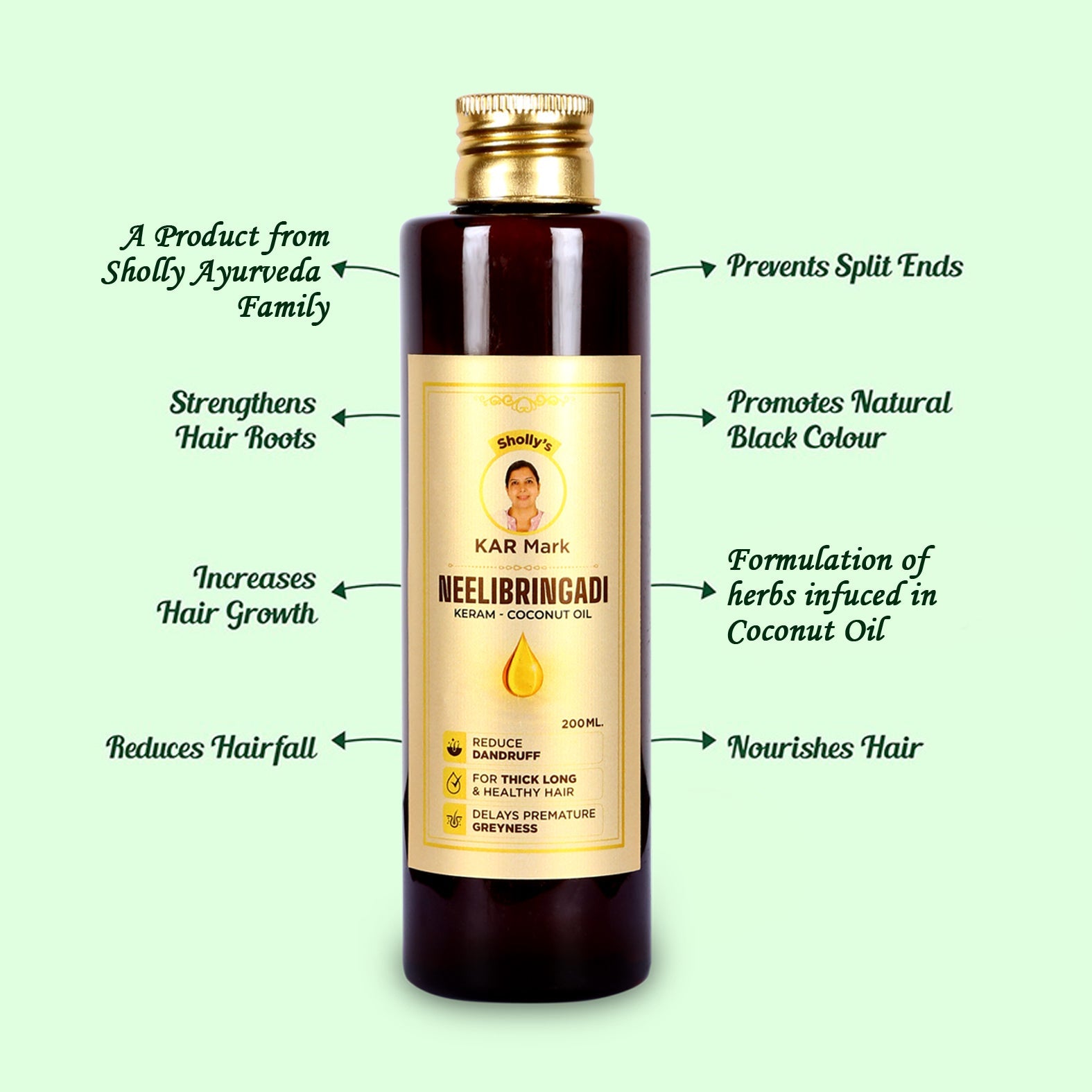 Premium Neelibringadi Coconut Oil