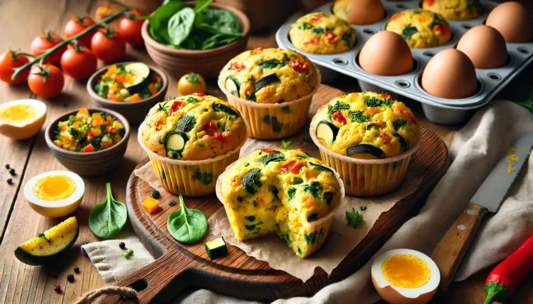 Muffins made of vegetables and egg