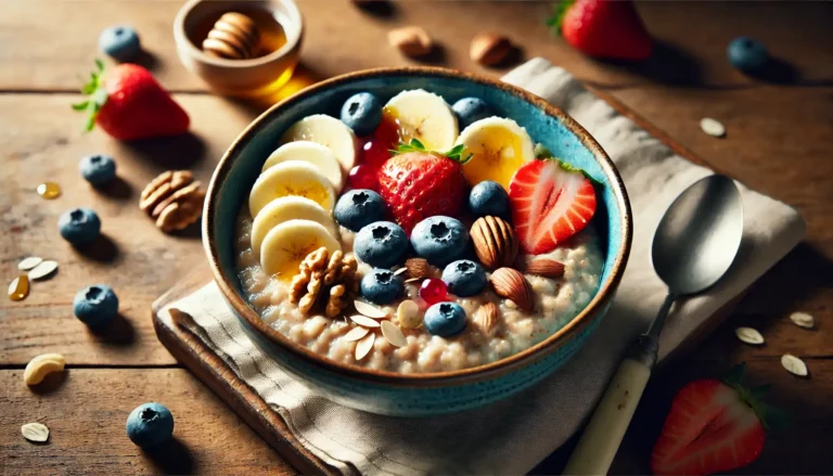 Oatmeal with Fresh Fruits and Nuts